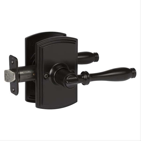 Delaney Hardware Italian Collection Sorado Black Bed/Bath Door Handle 362104 - main